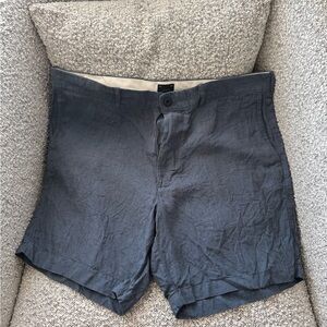 J.Crew Linen-Blend Shorts – Size 35 – 7” Inseam – Charcoal